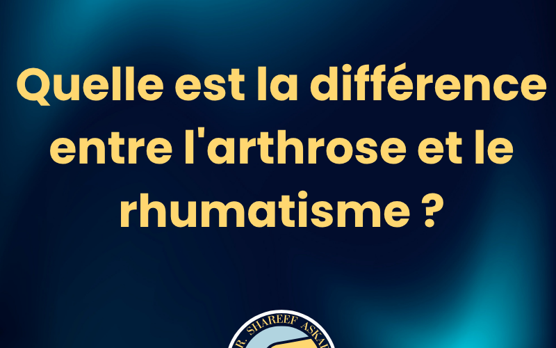 Quelle est la différence entre l'arthrose et le rhumatisme ?