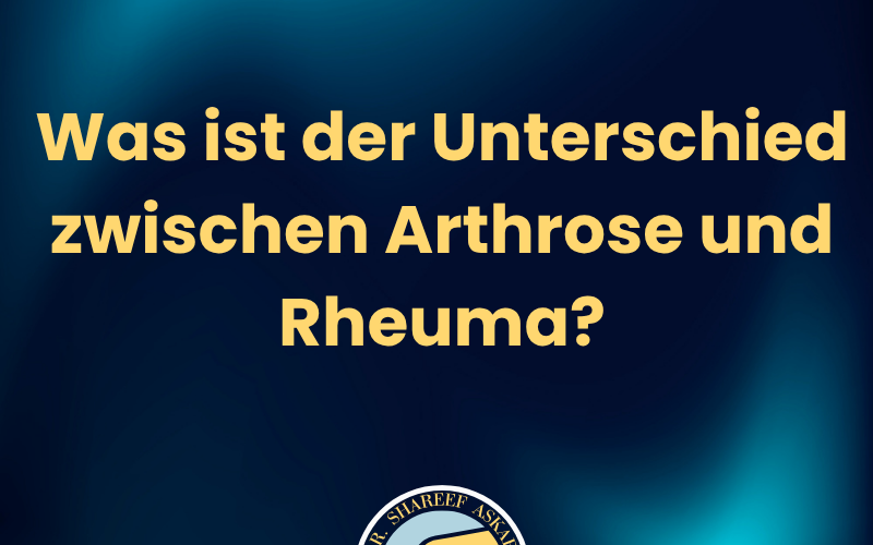 Was ist der Unterschied zwischen Arthrose und Rheuma?
